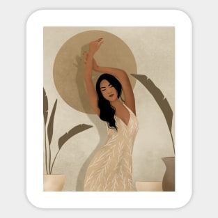 Modern Dancing Woman Sticker